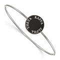 Sterling S. Rh-plated LogoArt Kappa Alpha Theta Enameled Slip-on Bangle
