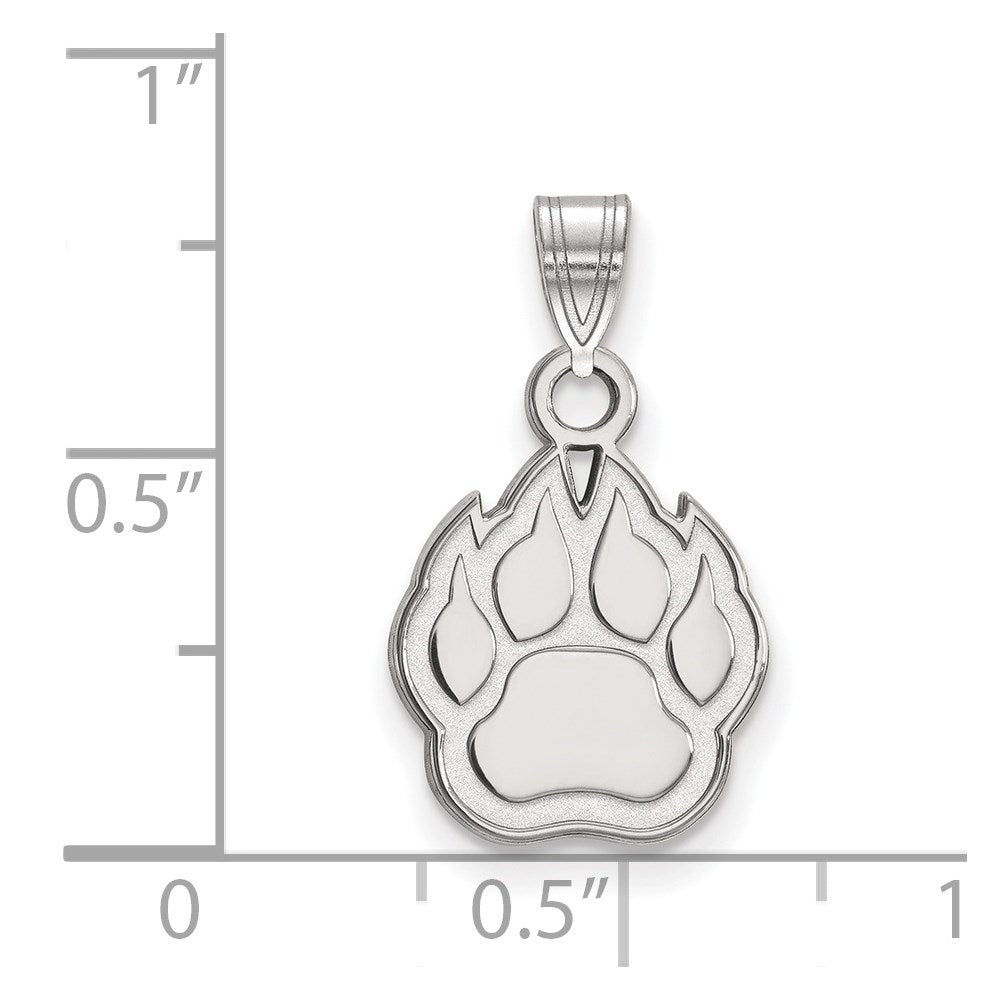 14k White Gold LogoArt Northern Illinois University Paw Small Pendant