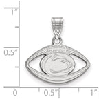Sterling Silver Rhodium-plated LogoArt Penn State University Lion Football Pendant