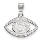 Sterling Silver Rhodium-plated LogoArt Penn State University Lion Football Pendant