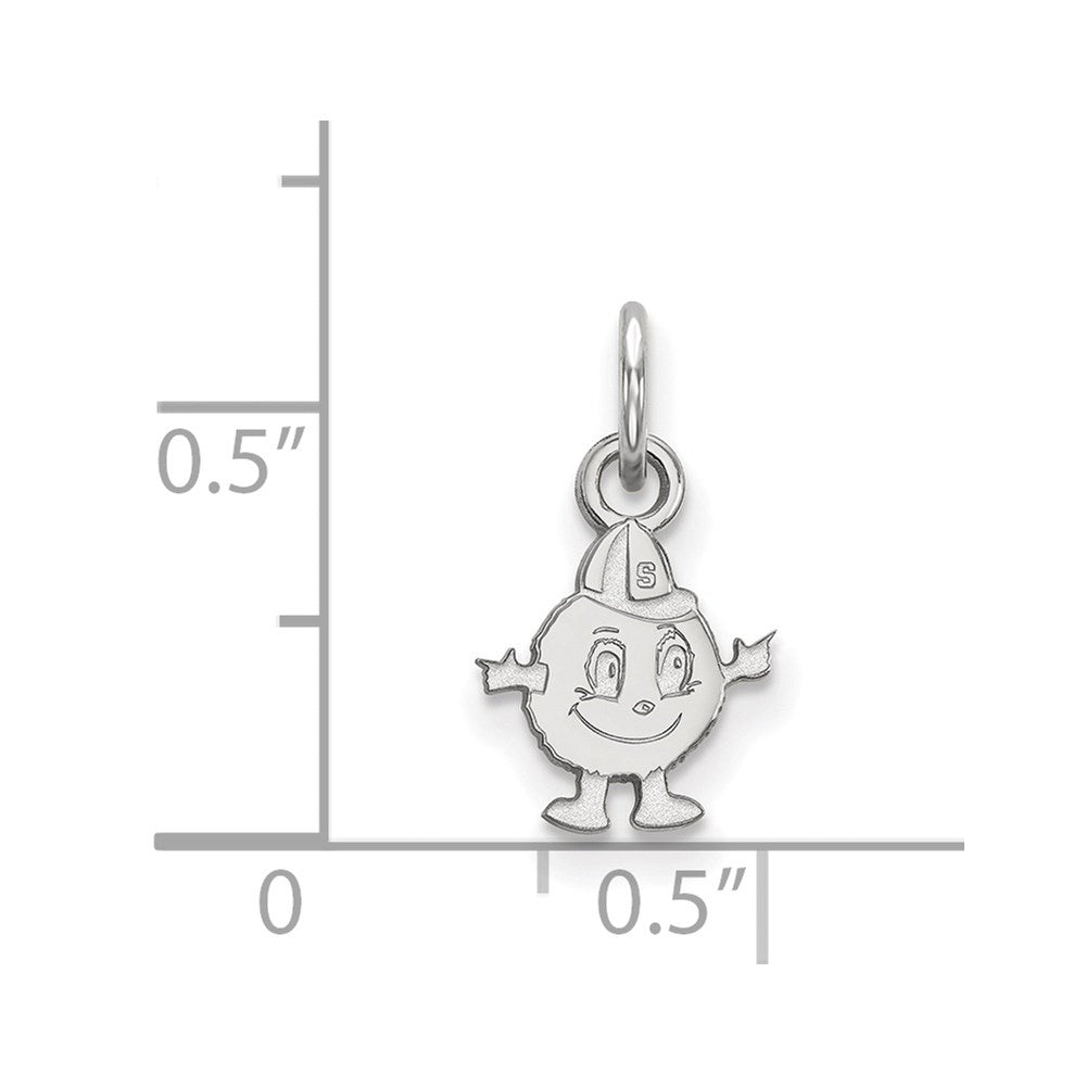 10k White Gold LogoArt Syracuse University Mascot Extra Small Pendant