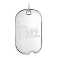 Sterling Silver Rhodium-plated LogoArt University of Pittsburgh Large Dog Tag Pendant