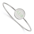 Sterling S. Rh-plated LogoArt Alpha Epsilon Phi Enameled Slip-on Bangle