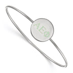 Sterling S. Rh-plated LogoArt Alpha Epsilon Phi Enameled Slip-on Bangle