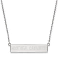 Sterling Silver Rhodium-plated NHL LogoArt Montreal Canadiens Small Bar 18 inch Necklace