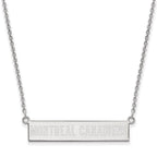 Sterling Silver Rhodium-plated NHL LogoArt Montreal Canadiens Small Bar 18 inch Necklace