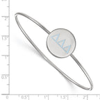 Sterling S. Rh-plated LogoArt Delta Delta Delta Enameled Slip-on Bangle