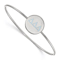 Sterling S. Rh-plated LogoArt Delta Delta Delta Enameled Slip-on Bangle