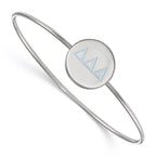 Sterling S. Rh-plated LogoArt Delta Delta Delta Enameled Slip-on Bangle