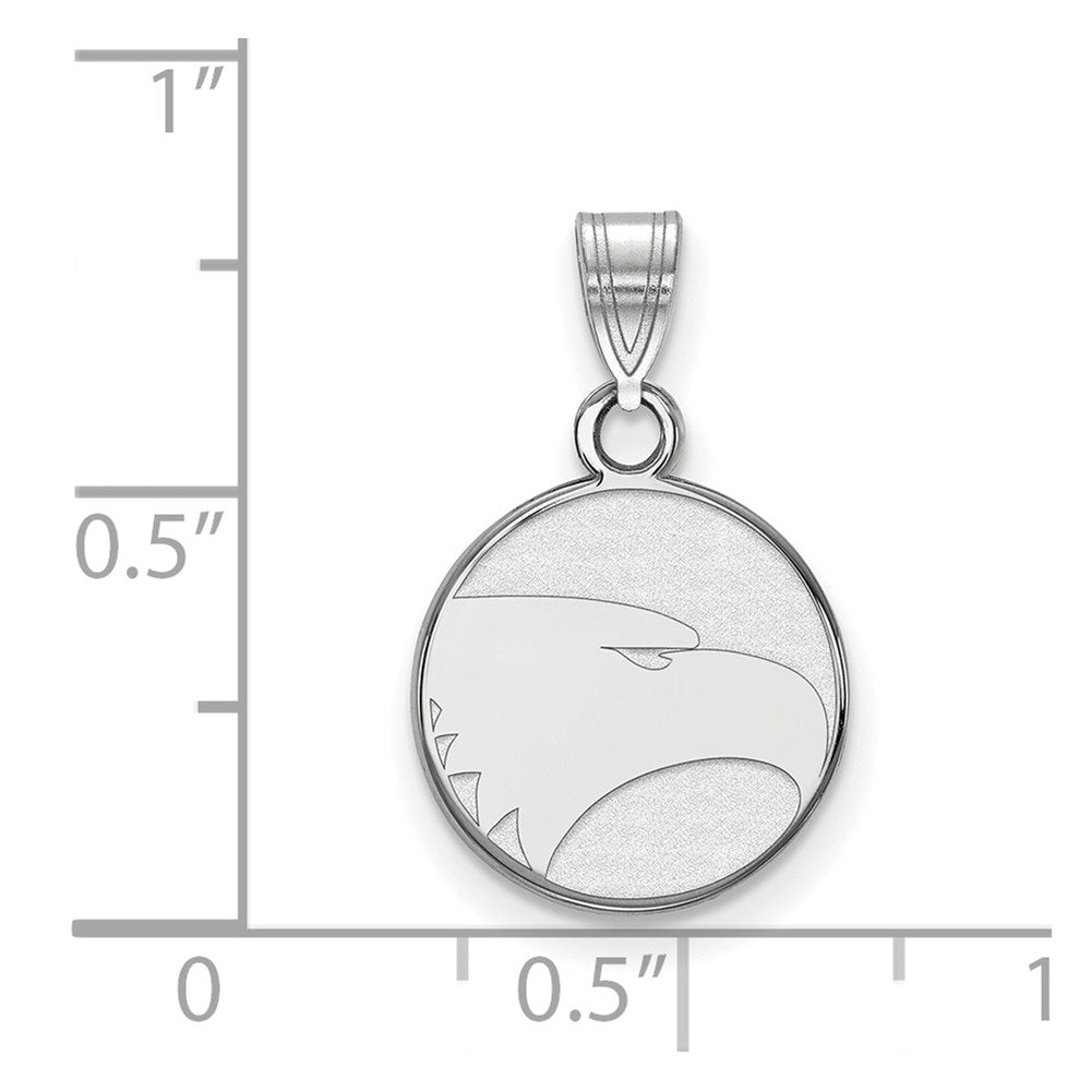 Sterling Silver Rhodium-plated LogoArt Georgia Southern University Eagle Small Pendant