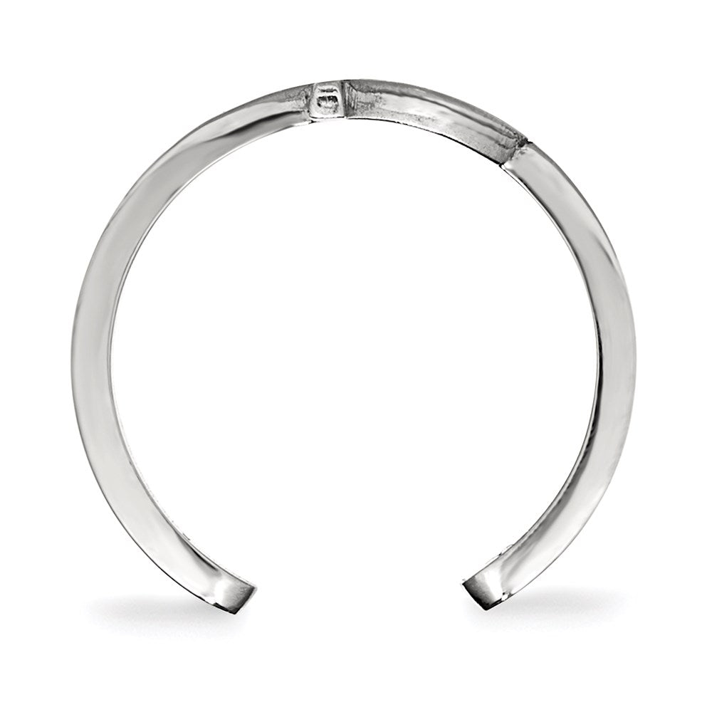 Sterling Silver Rhodium-plated LogoArt Georgia Institute of Technology G-T Toe Ring