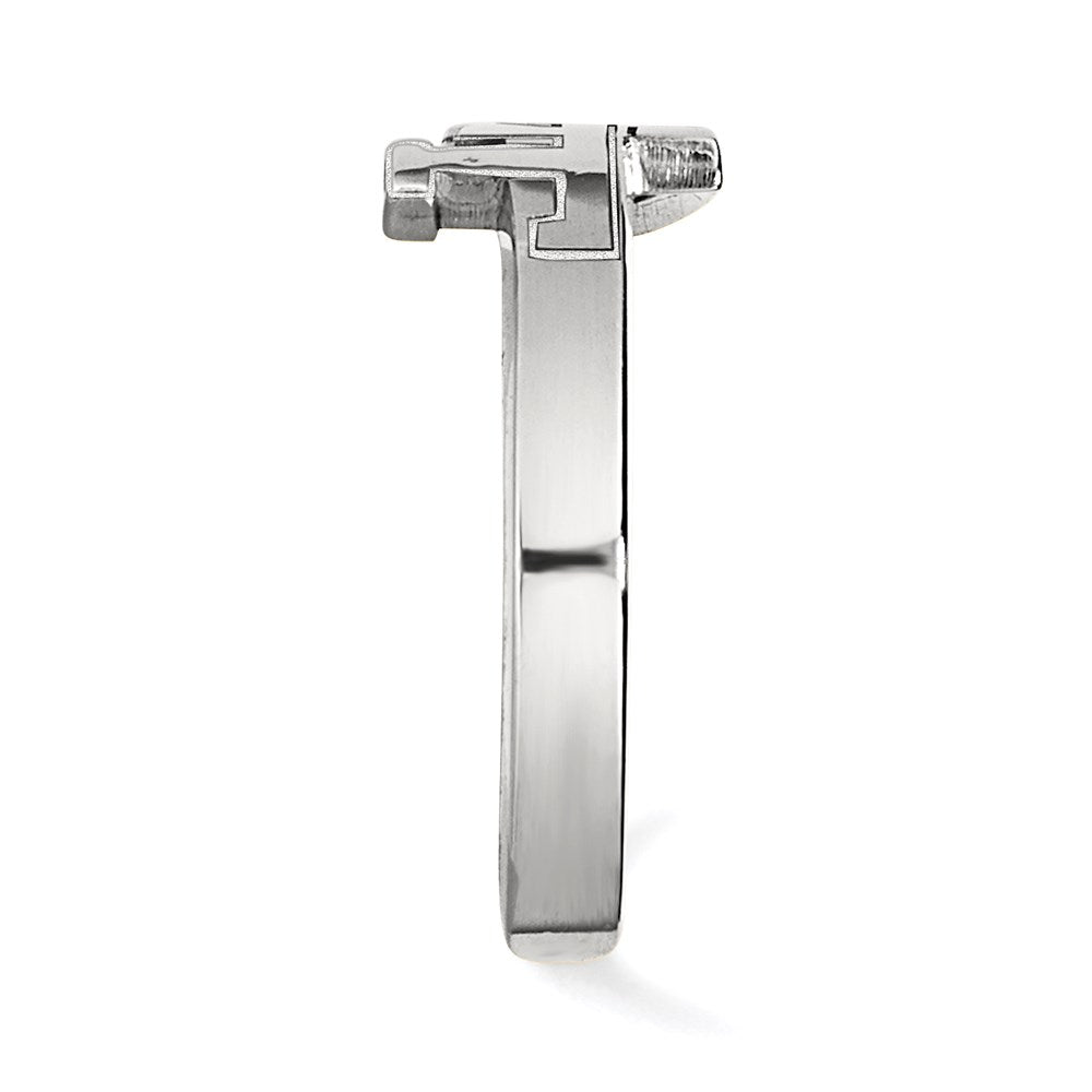 Sterling Silver Rhodium-plated LogoArt Georgia Institute of Technology G-T Toe Ring