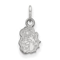 Sterling Silver Rhodium-plated LogoArt James Madison University Duke Dog Extra Small Pendant