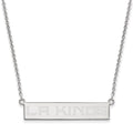 Sterling Silver Rhodium-plated NHL LogoArt Los Angeles Kings Small Bar 18 inch Necklace