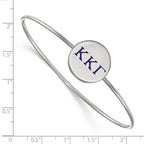 Sterling S. Rh-plated LogoArt Kappa Kappa Gamma Enameled Slip-on Bangle