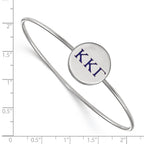 Sterling S. Rh-plated LogoArt Kappa Kappa Gamma Enameled Slip-on Bangle