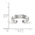 Sterling Silver Rhodium-plated LogoArt Louisiana State University L-S-U Toe Ring