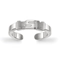 Sterling Silver Rhodium-plated LogoArt Louisiana State University L-S-U Toe Ring