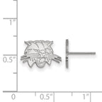 10k White Gold LogoArt Ohio University Bobcat Extra Small Post Earrings