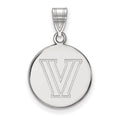14k White Gold LogoArt Villanova University Letter V Medium Disc Pendant