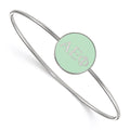 Sterling S. Rh-plated LogoArt Alpha Epsilon Phi Enameled Slip-on Bangle