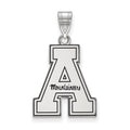 Sterling Silver Rhodium-plated LogoArt Appalachian State University Enameled Large Pendant