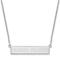 Sterling Silver Rhodium-plated NHL LogoArt Colorado Avalanche Small Bar 18 inch Necklace