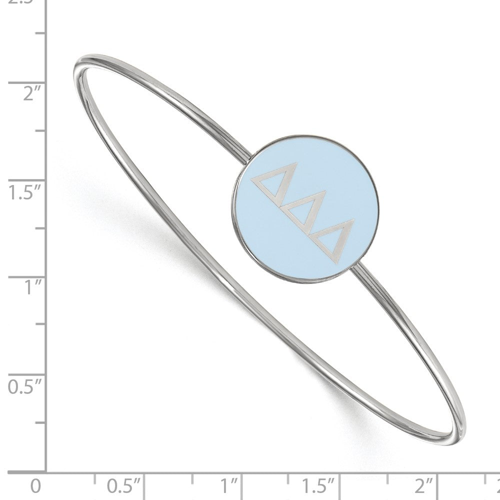 Sterling S. Rh-plated LogoArt Delta Delta Delta Enameled Slip-on Bangle