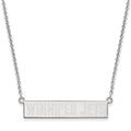 Sterling Silver Rhodium-plated NHL LogoArt Winnipeg Jets Small Bar 18 inch Necklace