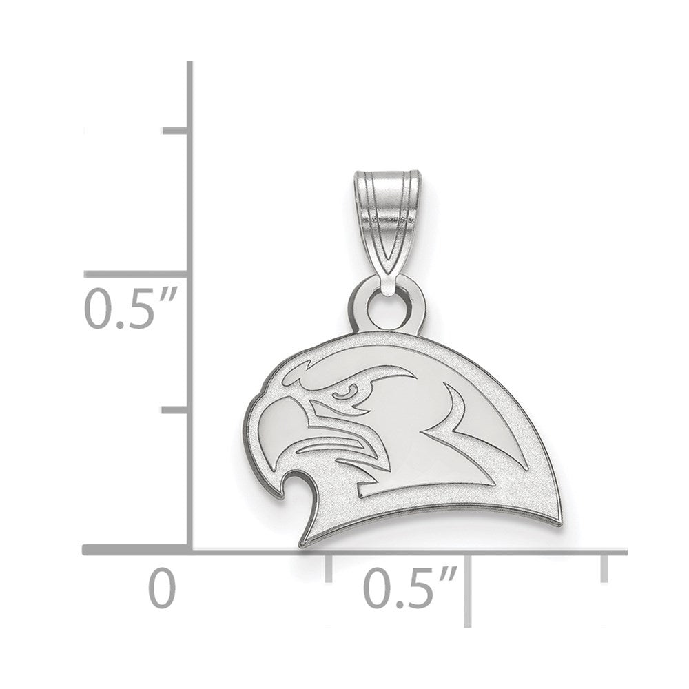 14k White Gold LogoArt Miami University Ohio Redhawk Small Pendant