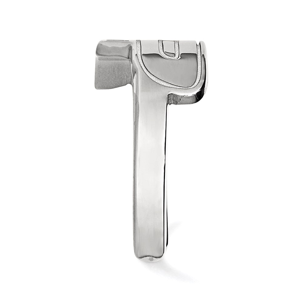 Sterling Silver Rhodium-plated LogoArt Purdue University Letter P Toe Ring