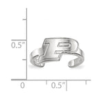 Sterling Silver Rhodium-plated LogoArt Purdue University Letter P Toe Ring