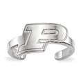 Sterling Silver Rhodium-plated LogoArt Purdue University Letter P Toe Ring