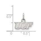 Sterling Silver Rhodium-plated LogoArt University of Central Florida U-C-F Extra Small Pendant