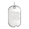 14k White Gold LogoArt University of North Carolina N-C Small Dog Tag Pendant