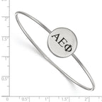 Sterling S. Rh-plated LogoArt Alpha Epsilon Phi Enameled Slip-on Bangle