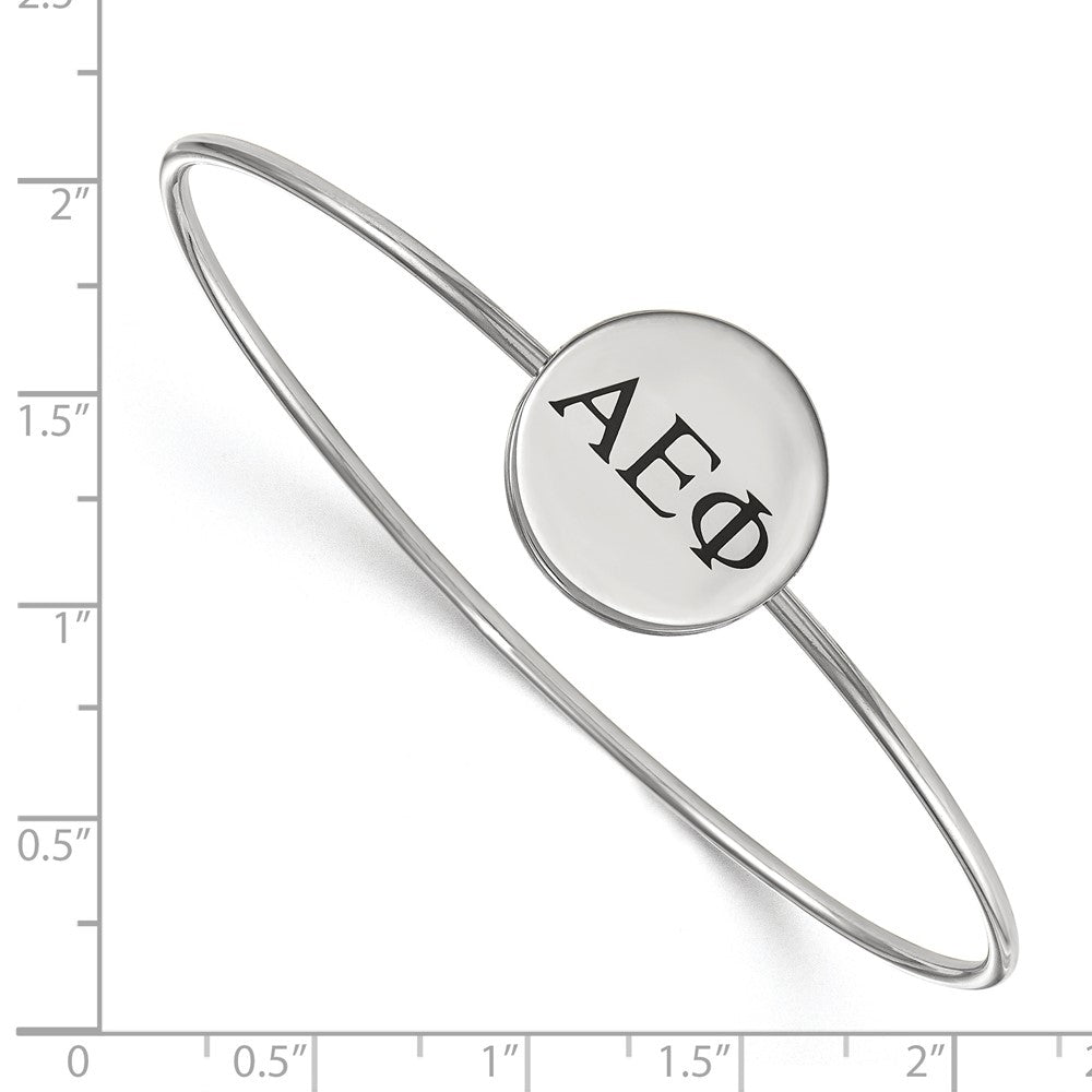 Sterling S. Rh-plated LogoArt Alpha Epsilon Phi Enameled Slip-on Bangle