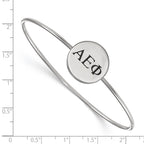Sterling S. Rh-plated LogoArt Alpha Epsilon Phi Enameled Slip-on Bangle