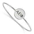 Sterling S. Rh-plated LogoArt Alpha Epsilon Phi Enameled Slip-on Bangle