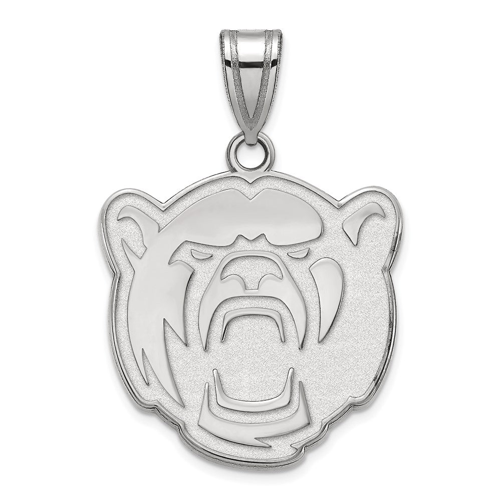 Sterling Silver Rhodium-plated LogoArt Baylor University Large Pendant