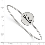 Sterling S. Rh-plated LogoArt Delta Delta Delta Enameled Slip-on Bangle