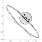 Sterling S. Rh-plated LogoArt Delta Delta Delta Enameled Slip-on Bangle