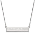 Sterling Silver Rhodium-plated NHL LogoArt Calgary Flames Small Bar 18 inch Necklace