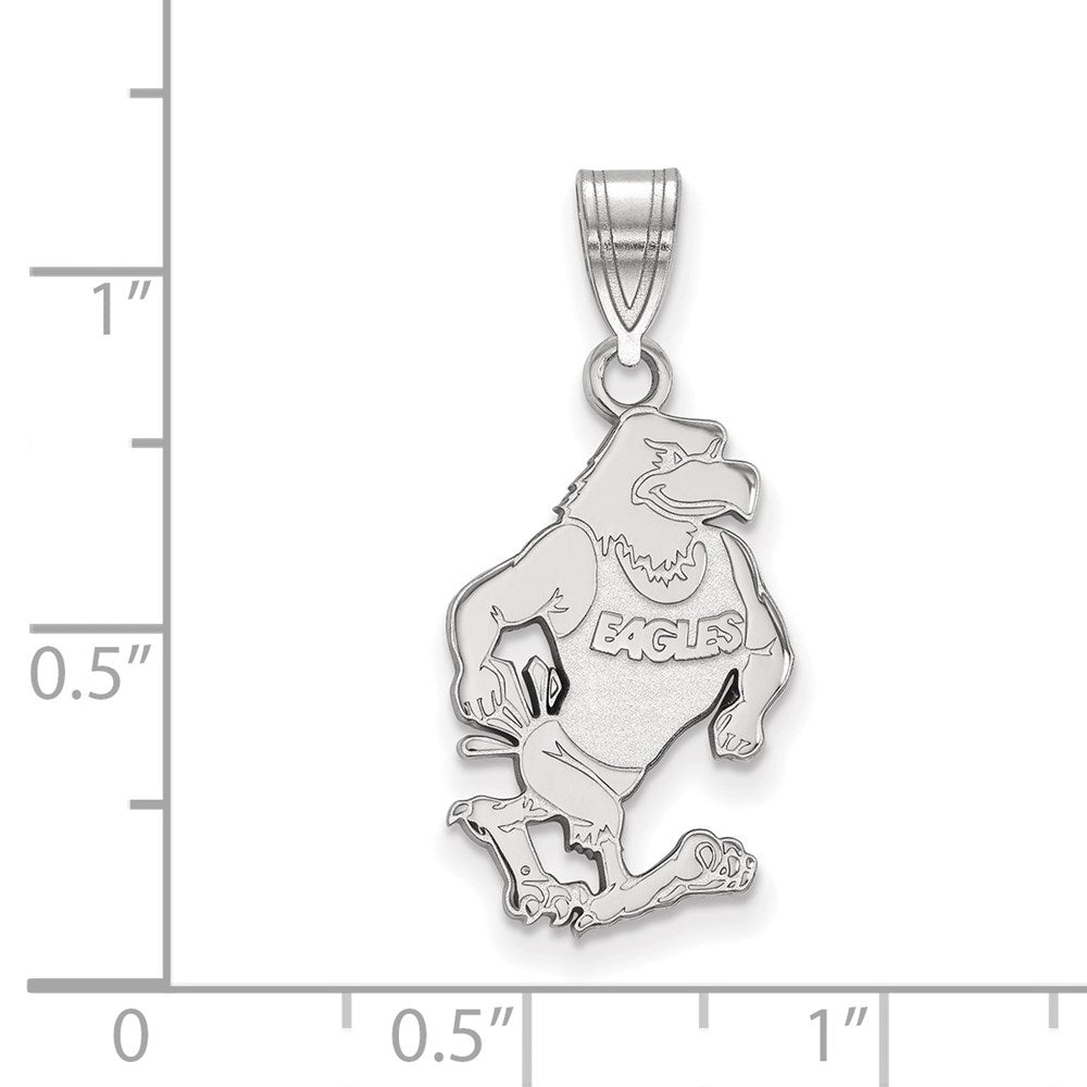 10k White Gold LogoArt Georgia Southern University Eagle Large Pendant
