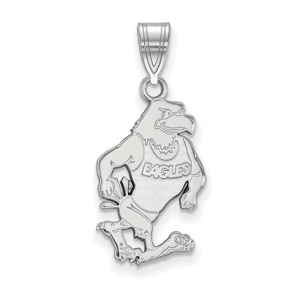 Sterling Silver Rhodium-plated LogoArt Georgia Southern University Eagle Large Pendant