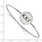 Sterling S. Rh-plated LogoArt Kappa Kappa Gamma Enameled Slip-on Bangle