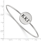 Sterling S. Rh-plated LogoArt Kappa Kappa Gamma Enameled Slip-on Bangle