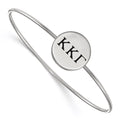 Sterling S. Rh-plated LogoArt Kappa Kappa Gamma Enameled Slip-on Bangle