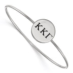Sterling S. Rh-plated LogoArt Kappa Kappa Gamma Enameled Slip-on Bangle