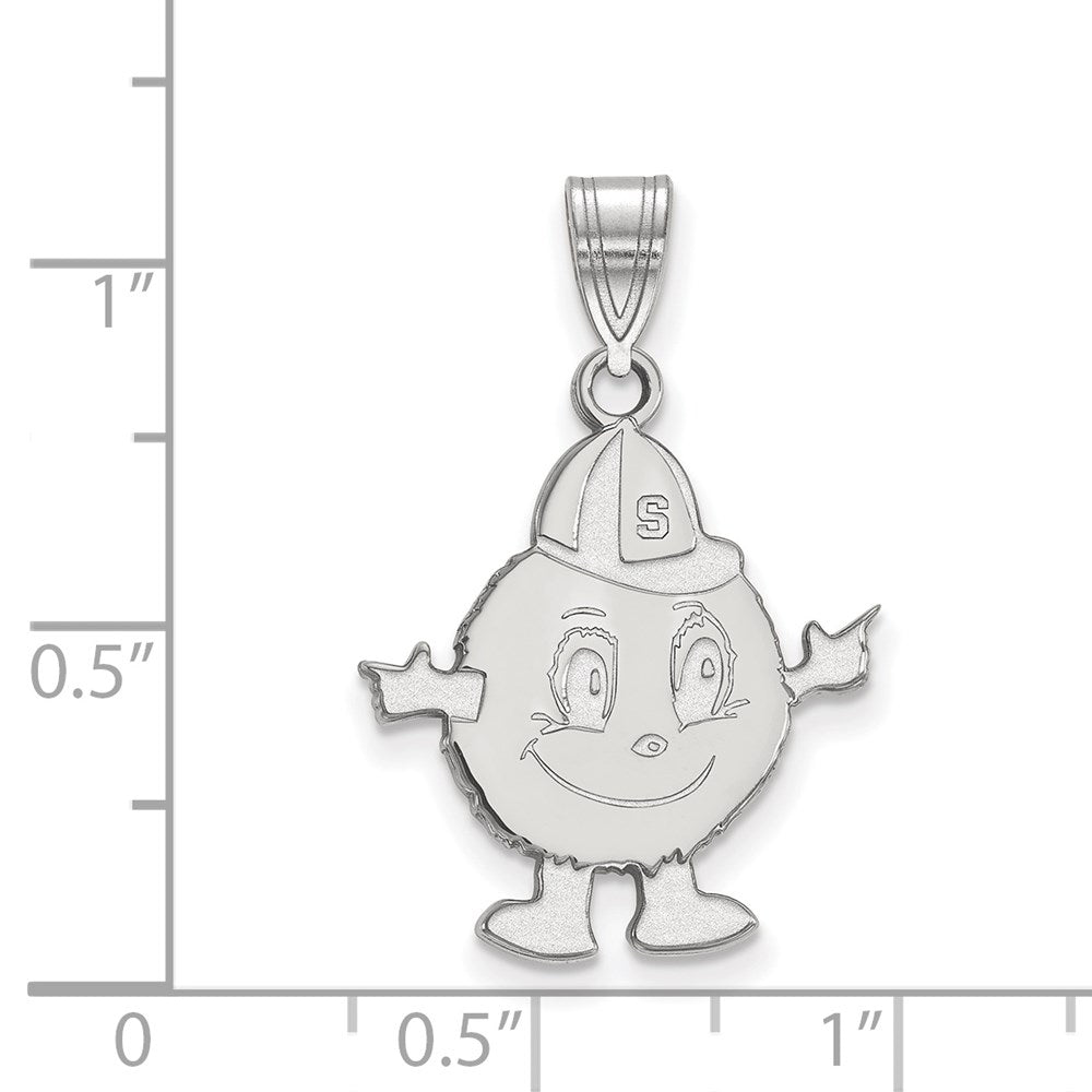 10k White Gold LogoArt Syracuse University Mascot Large Pendant